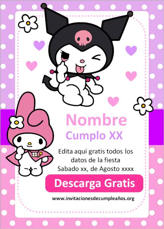 cumpleaños de my melody y kuromi