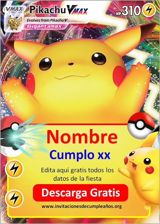 tarjetas de cumpleaños pokemon gratis