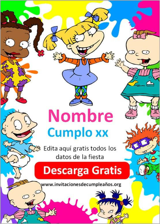 invitación de cumpleaños de Rugrats