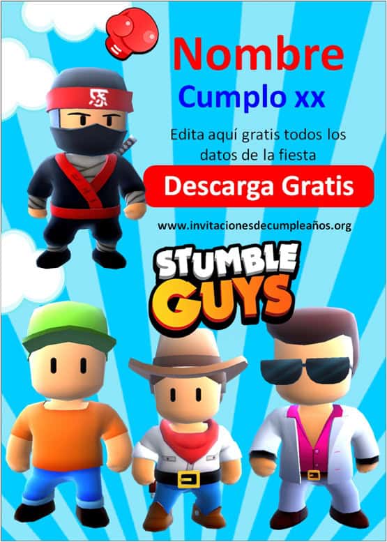 Invitaciones de Stumble Guys