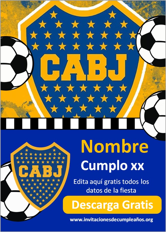 Invitación Fútbol Boca Juniors