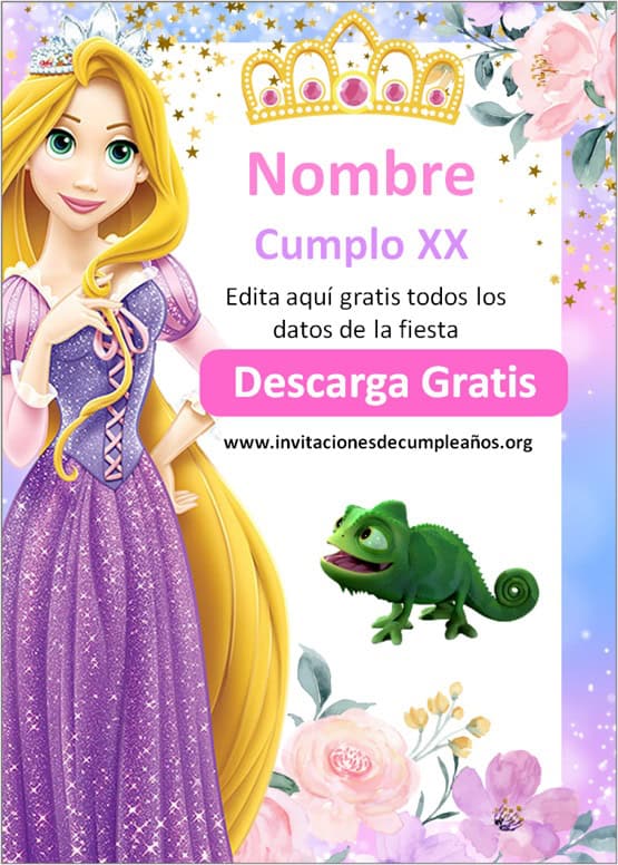 Invitaciones de Rapunzel