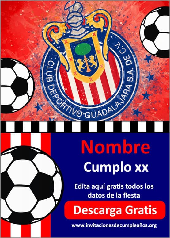 invitaciones de fútbol para editar gratis