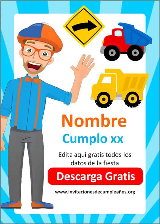 Invitaciones de Blippi