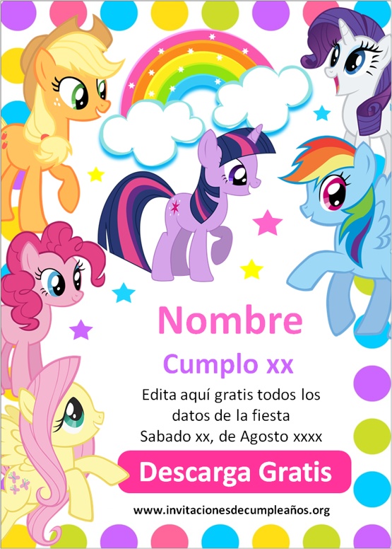 my little pony invitación digital