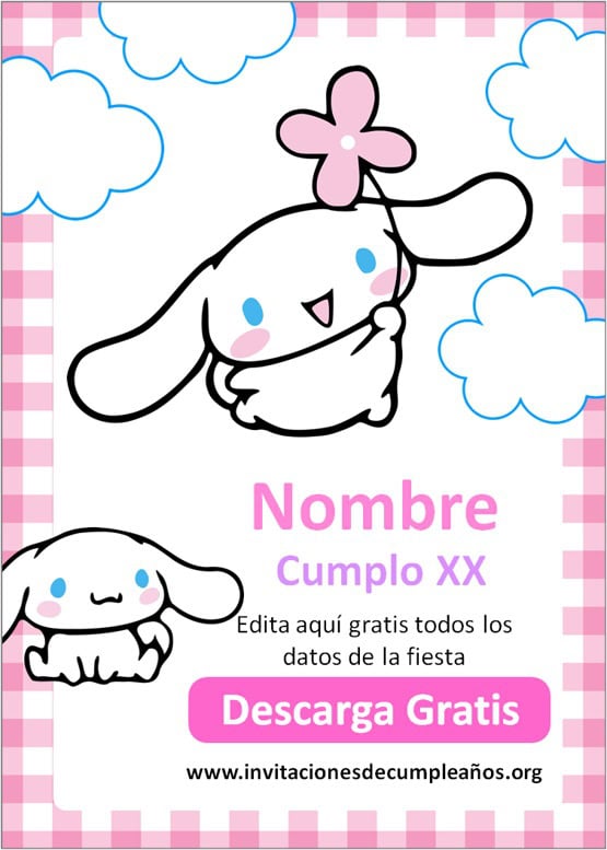 Invitaciones de Cinnamoroll