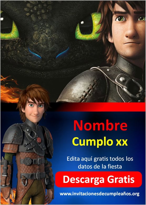 Invitaciones de Cómo entrenar a tu dragón