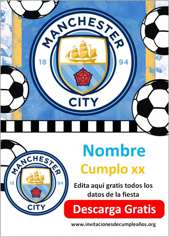 invitaciones de cumpleaños futbol gratis