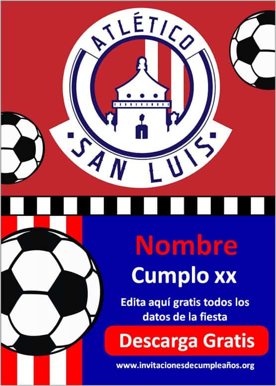 Invitaciones de Fútbol Club Atletico San luis