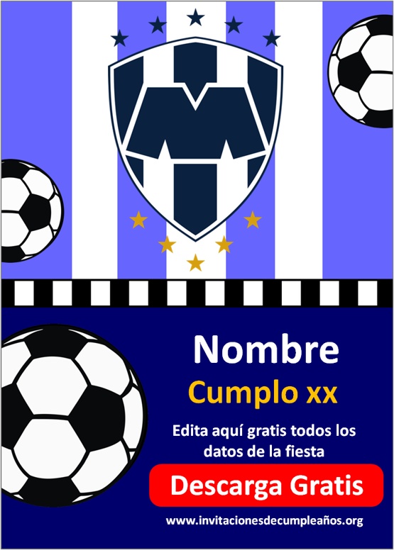 Invitaciones de Fútbol Club Monterrey