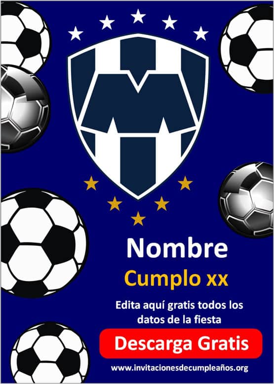 Invitaciones rayados de monterrey