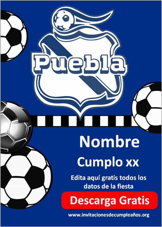 Invitaciones de Fútbol Club Puebla