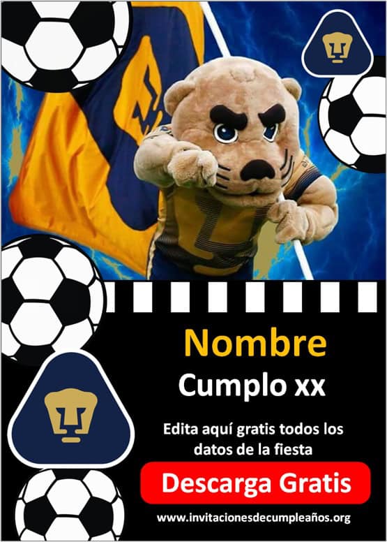 Invitaciones de Fútbol Pumas Unam