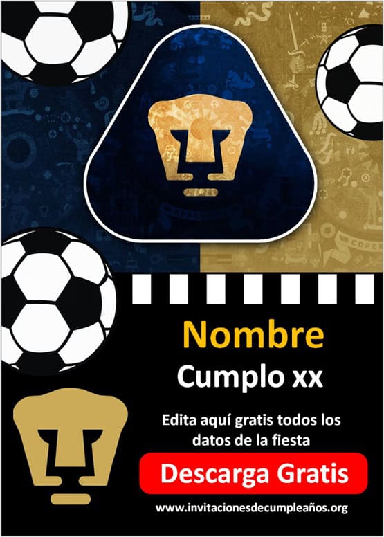 invitaciones de los Pumas de la UNAM