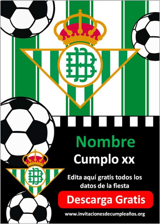 Invitaciones de Fútbol Real Betis Balompié