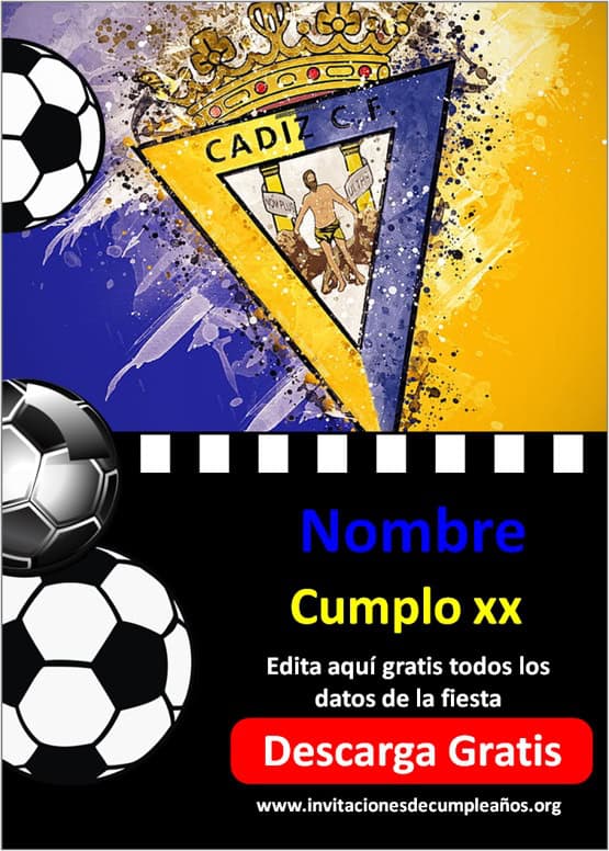 invitaciones de Cádiz para cumpleaños