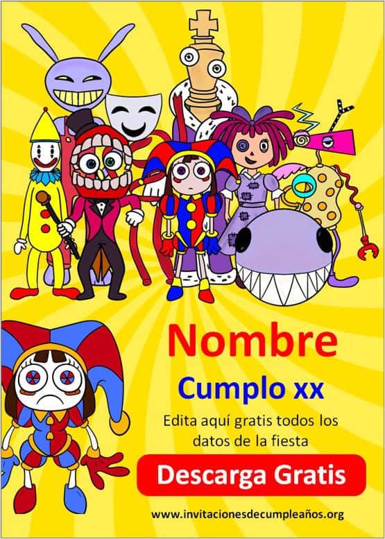 Invitaciones de DIGITAL CIRCUS para editar gratis