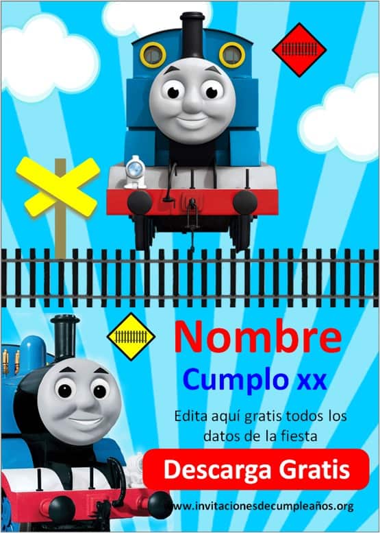 Invitaciones de Thomas el Tren