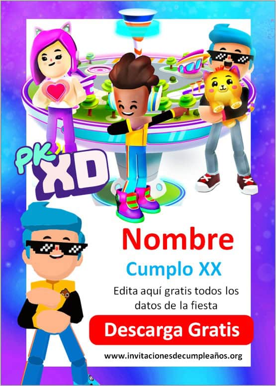 invitaciones PK XD