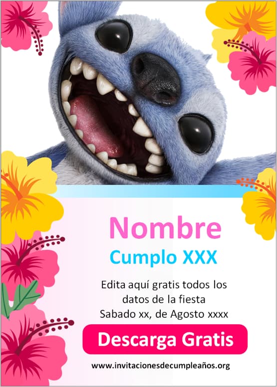 Invitaciones de Stitch Virtuales